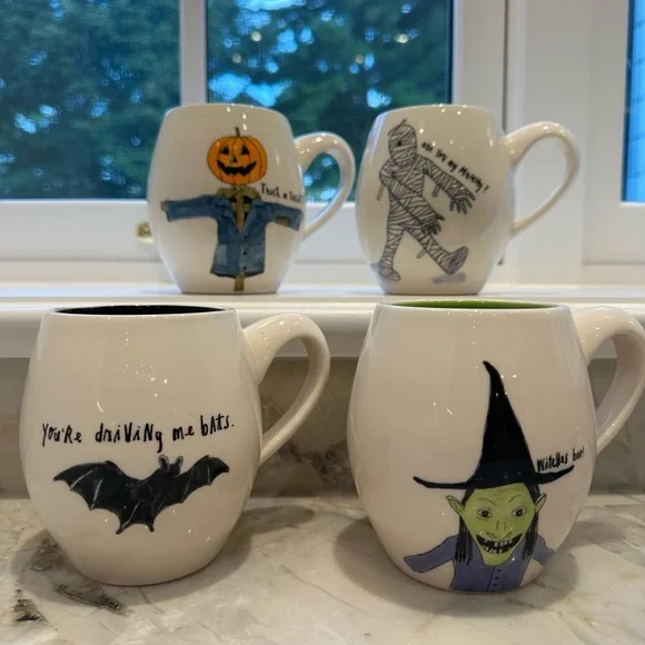 Rae Dunn by Magenta s/4 Halloween mugs. - Picture 1 of 13